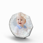 Glinsterende sneeuwvlokken grijs fotoblokken (Rechts)