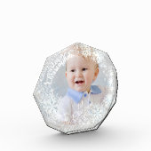 Glinsterende sneeuwvlokken grijs fotoblokken (Links)