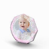 Glinsterende Sneeuwvlokken Roze Fotoblokken (Rechts)