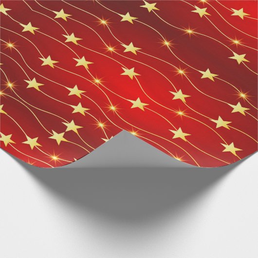 Glinsterende Starlight Kerst inpakpapier (Hoek)