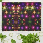 Glinsterende Ster-explosie Sherpa Deken Theedoek (Gevouwen)