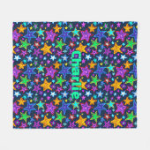 Glinsterende sterrenpatroon kinderbeddengoed fleece deken (Voorkant (Horizontaal))
