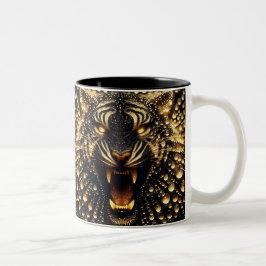 glinsterende tijger tweekleurige koffiemok