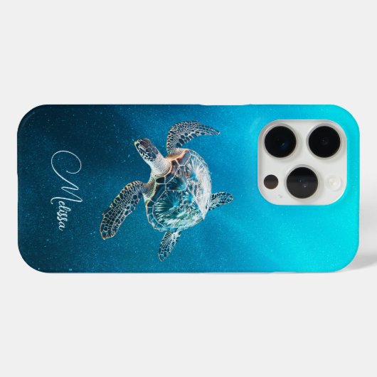 glinsterende turquoise Zee schildpad | kust Case-Mate iPhone Case (Achterkant (horizontaal))