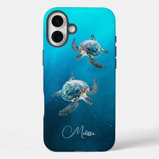 glinsterende turquoise Zee schildpad | kust Case-Mate iPhone Case (Achterkant)