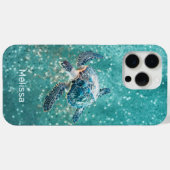 glinsterende turquoise Zee schildpad | kust Case-Mate iPhone Case (Achterkant (horizontaal))