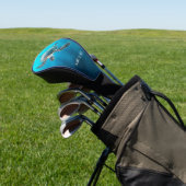 glinsterende turquoise Zee schildpad | kust Golfheadcover (Insitu)