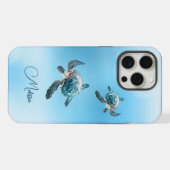 glinsterende turquoise Zee schildpad | kust iPhone Hoesje (Achterkant horizontaal)