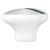 glinsterende turquoise Zee schildpad | kust Keramische Knop (Zijkant)