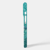 Glinsterende Turquoise Zeeschildpad | Kust Case-Mate iPhone Case (Achterkant / Links)