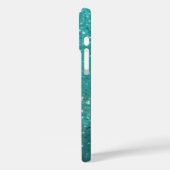 Glinsterende Turquoise Zeeschildpad | Kust Case-Mate iPhone Case (Achterkant / Links)
