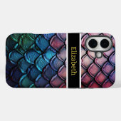 Glinsterende veelkleurige slangenhuid in natuurlij Case-Mate iPhone case (Achterkant (horizontaal))