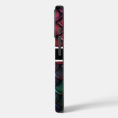 Glinsterende veelkleurige slangenhuid in natuurlij Case-Mate iPhone case (Achterkant / Links)