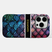 Glinsterende veelkleurige slangenhuid in natuurlij Case-Mate iPhone case (Achterkant (horizontaal))