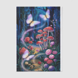 Glinsterende vleugels, vlinders betoverd bos tissuepapier