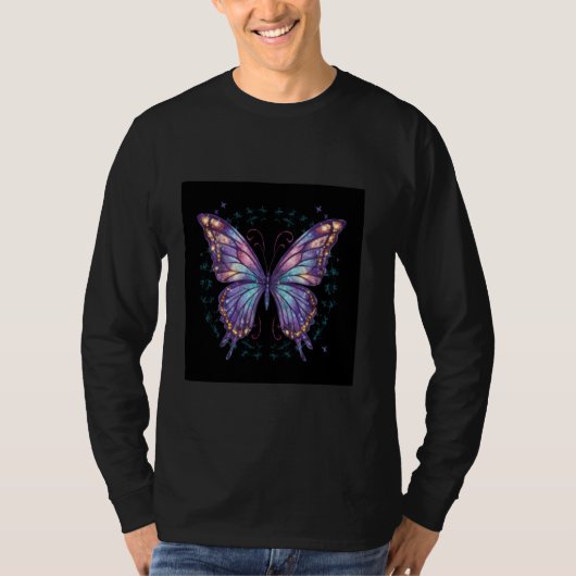 Glinsterende vlinder t-shirt (Voorkant)