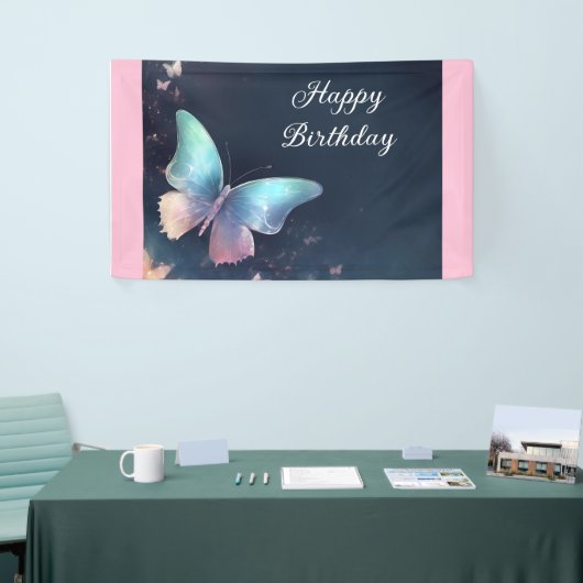 glinsterende vlinderbanner spandoek (Beurs)