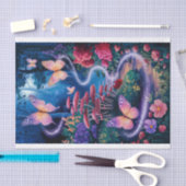 Glinsterende vlinders, etherische nachtelijke boss tissuepapier (Craft)