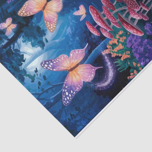 Glinsterende vlinders, etherische nachtelijke boss tissuepapier (Detail)