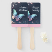  glinsterende vlinderset fans handwaaier (Voorkant en achterkant)