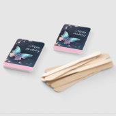  glinsterende vlinderset fans handwaaier (Niet-gemonteerd)