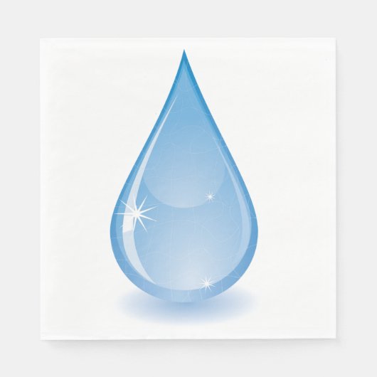 Glinsterende Water Drop Papieren servetten (Voorkant)