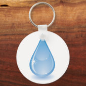 Glinsterende waterdruppel sleutelhanger (Voorkant)
