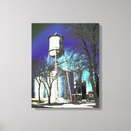 glinsterende watertoren canvas afdruk