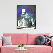 glinsterende watertoren canvas afdruk (Insitu (Woonkamer))