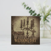 Glinsterende Web  Romance Gotische bruiloft Kaart (Staand voorkant)