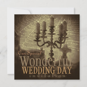 Glinsterende Web  Romance Gotische bruiloft Kaart