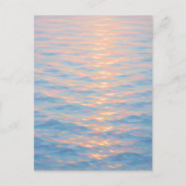 Glinsterende Zee - Pastel Schilderstijl Kunst Briefkaart