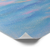 Glinsterende Zee - Pastel Schilderstijl Kunst Poster (Hoek)