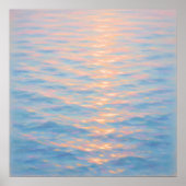 Glinsterende Zee - Pastel Schilderstijl Kunst Poster (Voorkant)