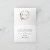 Glinsterende zilveren en gouden ringen bedankkaart (Binnen)