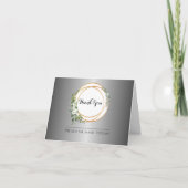 Glinsterende zilveren en gouden ringen bedankkaart (Voorkant)