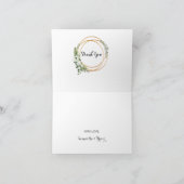 Glinsterende zilveren en gouden ringen bedankkaart (Binnen)