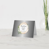 Glinsterende zilveren en gouden ringen bedankkaart (Voorkant)