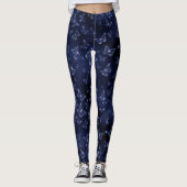 Glinsterende Zilveren Glam Vlinders Leggings (Voorkant)