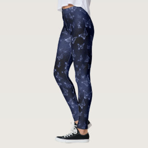 Glinsterende Zilveren Glam Vlinders Leggings
