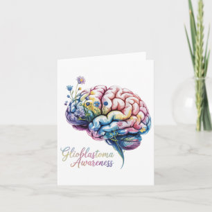 Glioblastoma Awareness Floral Brain Cancer S Kaart