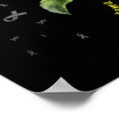 Glioblastoma Awareness Sunflower  Poster (Hoek)