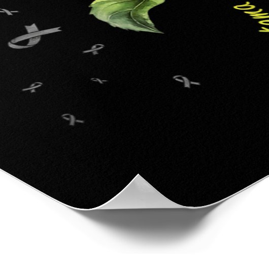 Glioblastoma Awareness Sunflower  Poster (Hoek)