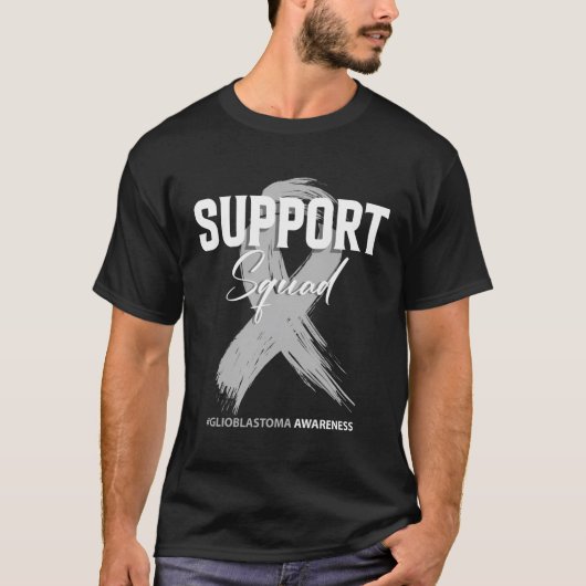 Glioblastoma Support Squad bewustzijn van glioblas T-shirt (Voorkant)
