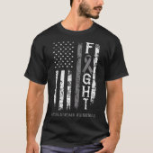 Glioblastoma Warrior US Flag T-shirt (Voorkant)