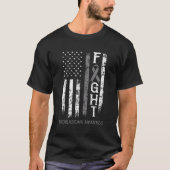 Glioblastoma Warrior US Flag T-shirt (Voorkant)