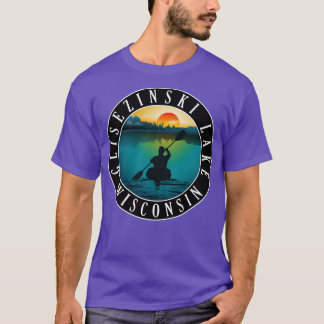 Glisezinski Lake Wisconsin Kajakken T-shirt