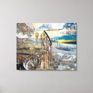 Glissade Station verpakt Canvas Afdruk