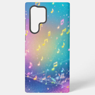 Glistening Rainbow Music Notes Phone Case Samsung Galaxy Hoesje