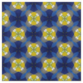 Glitch2 Blauw geel patroon Stof (Close Up)